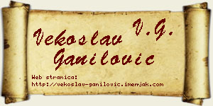Vekoslav Ganilović vizit kartica